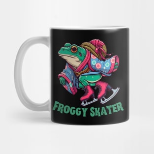 Ice skating frog Mug